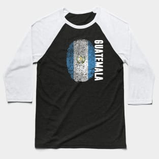 Guatemala Flag Fingerprint My Story DNA guatemalan Baseball T-Shirt